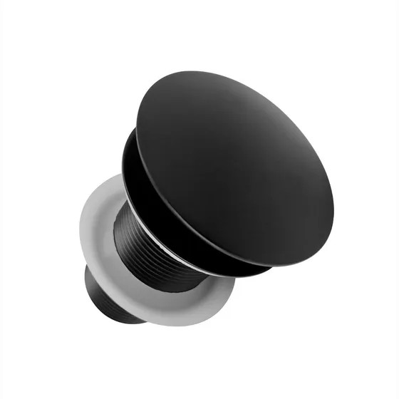 Desagüe Push Lavamanos  Negro Mate Sin Rebose 