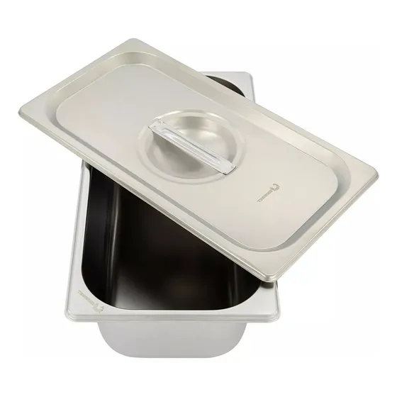 Inserto Acero Inoxidable 1/3 15cm Con Tapa Shorbull