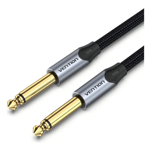 Cable Audio Vention 6.5mm A 6.5mm P10 Para guitarra y bajo Macho A Macho Cubierta Nylon 2m