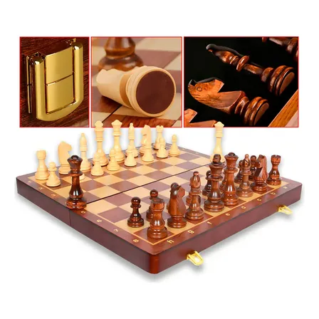 Jogo Xadrez Tabuleiro De Madeira Profissional Grande Premium