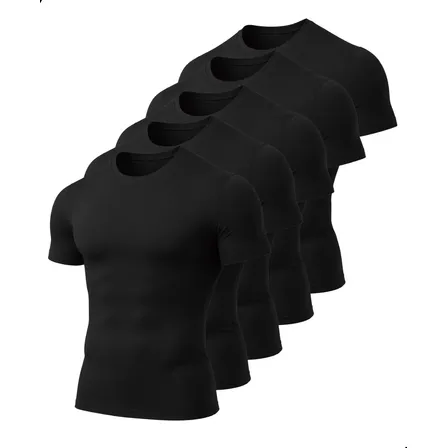 Kit 5 Camisetas Tech Dry Fit Moda Veronz Preto G