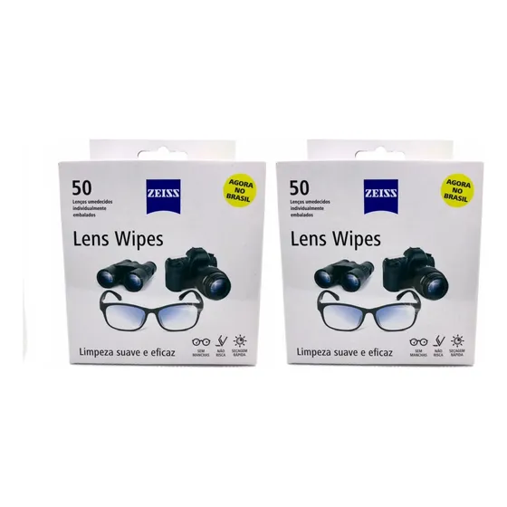 Zeiss Lens Wipes x100 Lenços Umedecido Limpa Lentes Óculos
