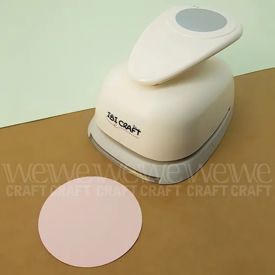 Sacabocado Perforadora Artística Circulo 2,5¨ 6,3cm 63mm Color Rosa Pálido