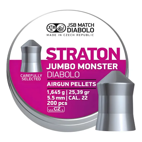 Chumbinho Straton Jumbo Monster Diabolo 5,5 Mm Jsb - 200 Un.