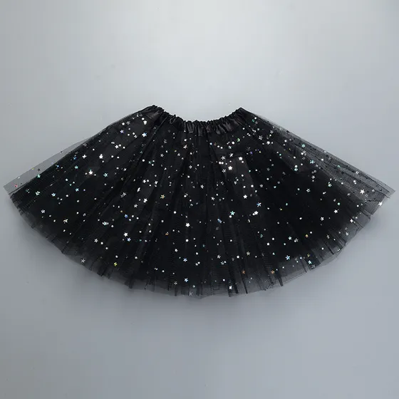 Tutú Falda Escarchada Glitter Niñas 30cm Disfraz Brillante