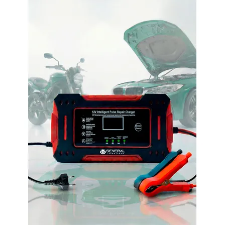 Carregador Inteligente De Bateria Automotiva Several Importados 12v 6a Portátil Rápido Para Carro Moto E Veículos Several