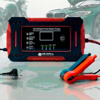 Carregador Inteligente De Bateria Automotiva Portátil 12v 6a