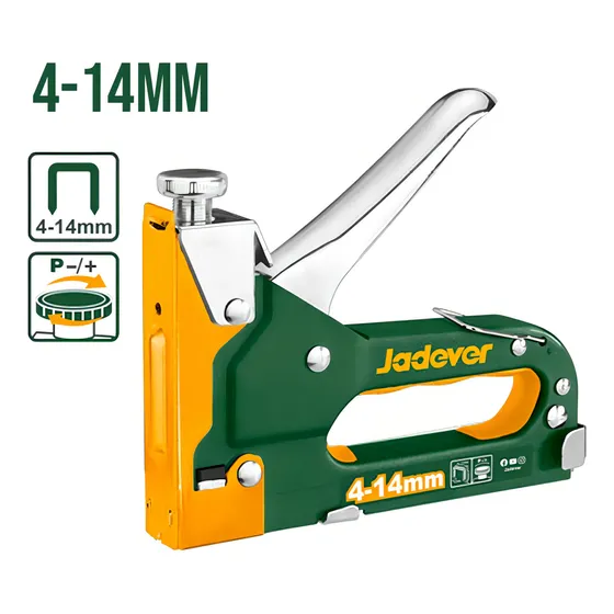 Engrampadora manual 4-14mm jadever verde de metal JDGU3614