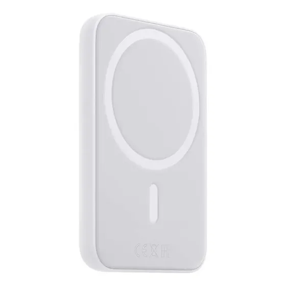 Cargador Inalámbrico Magnético Compatible Con iPhone Magsafe 5.000mah Bateria Externa Power Bank Portátil Color Blanco | Cuotas sin interés