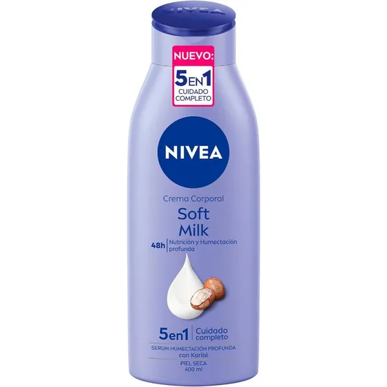Crema Corporal Nivea Soft Milk Piel Seca 400 Ml.