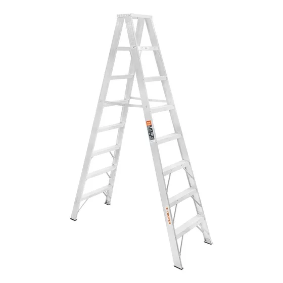 Truper Estd-27 Escalera De Tijera Doble Tipo Ll 7 Escalones Plateado