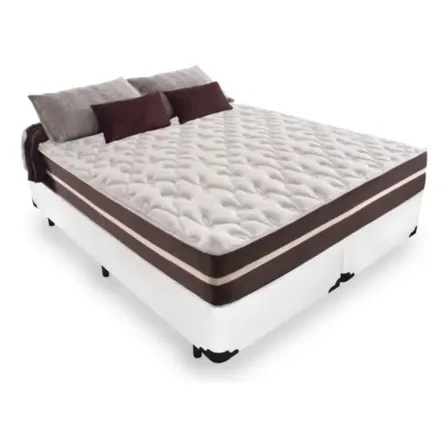 Cama Box King 193 Com Colchão Little Angel Mola Superlastic