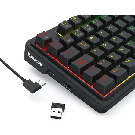 Teclado Gamer Mecanico Redragon K673rgb-pro Sp Negro Español Latinoamérica