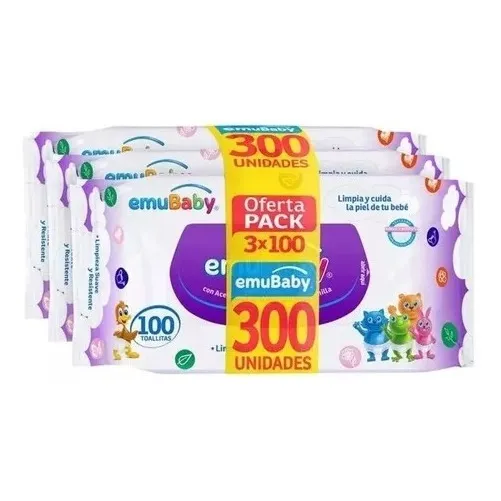 Toallas Húmedas Emubaby Tripack - 300und