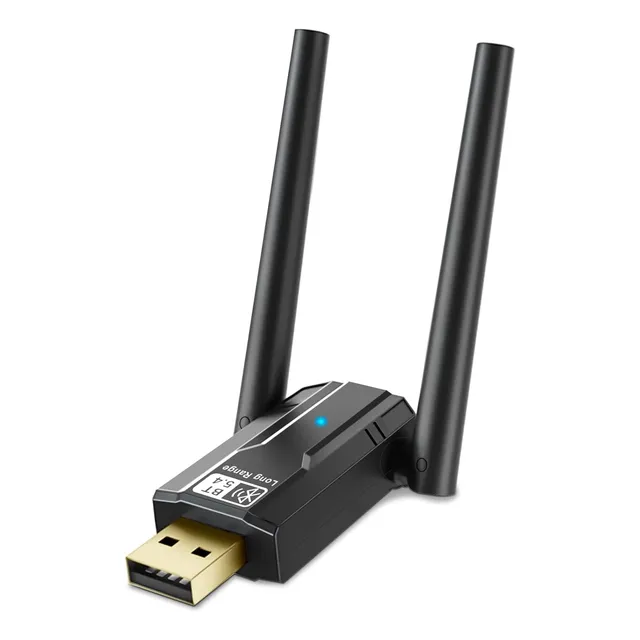 Mini Adaptador Bluetooth 5.4 Usb De Doble Antena Para Pc