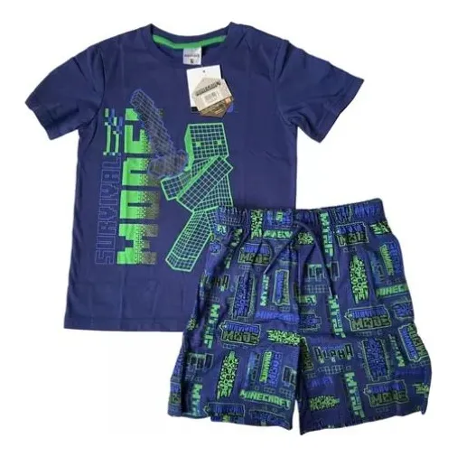 Pijama Verano Minecraft Diferentes Tallas Infantil