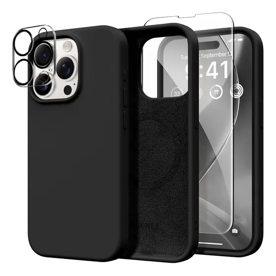 Funda Para iPhone 16 15 Magsafe + Mica Pantall + Mica Cámara