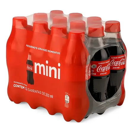 Refrigerante Coca Cola 200 Ml Fardo Com 12 Coca-cola Tradicional