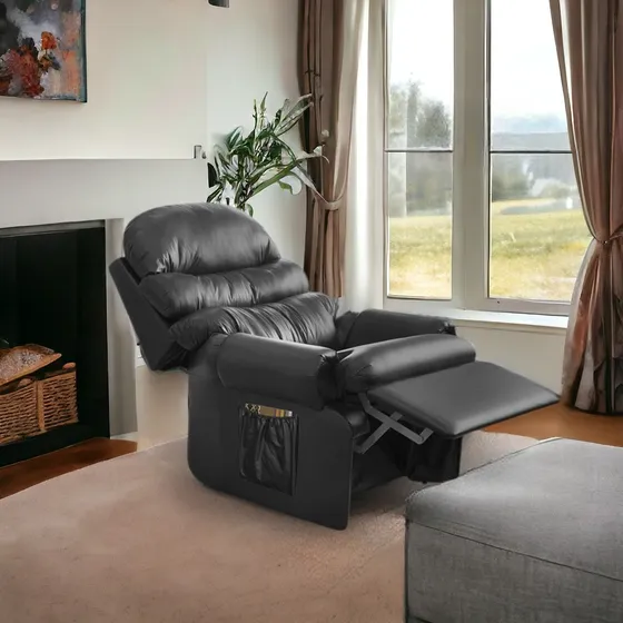 Poltrona Papai Reclinavel Corino Conforto Quarto Sala Top Sf