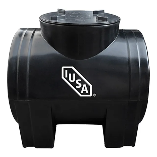Tanque de agua Iusa Tinaco Horizontal bicapa horizontal polietileno 450L negro