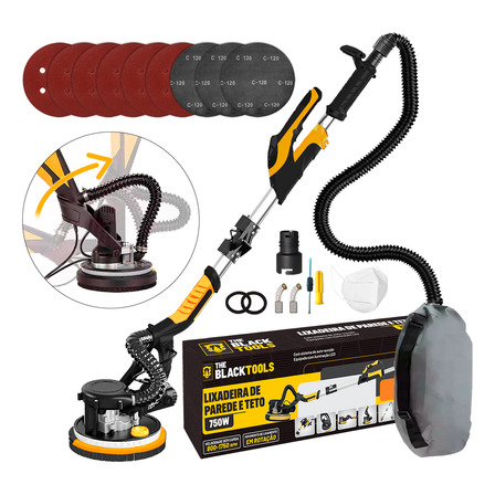Lixadeira Profissional Parede E Teto Led 750w Com Aspiração Lixadeira Profissional Parede E Teto Led 750w Com Aspiração
