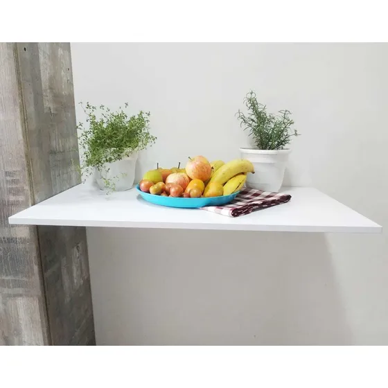 Escritorio Mesa Plegable Abatible Pared 80x42cm Blanco