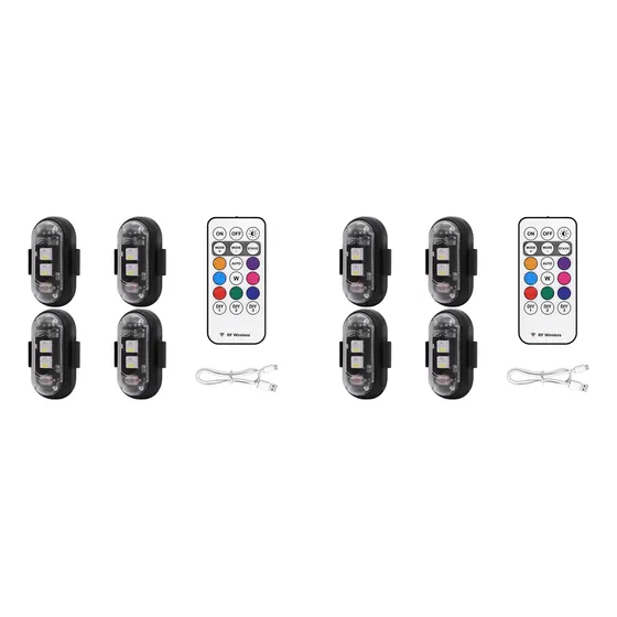 8 Luces Estroboscópicas Led Inalámbricas Con Control Remoto,