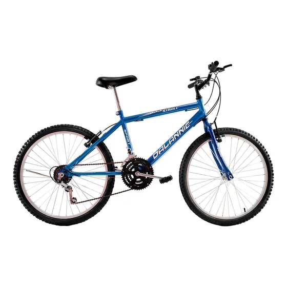 Bicicleta Adulto Aro 26 Masculina Passeio Basica 18 Marchas Cor Azul Tamanho Do Quadro 17 18