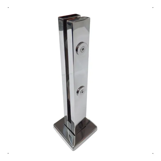 Coluna Torre Inox 304 Guarda Corpo Sacada Escada de Vidro 40 Cm Reforçada