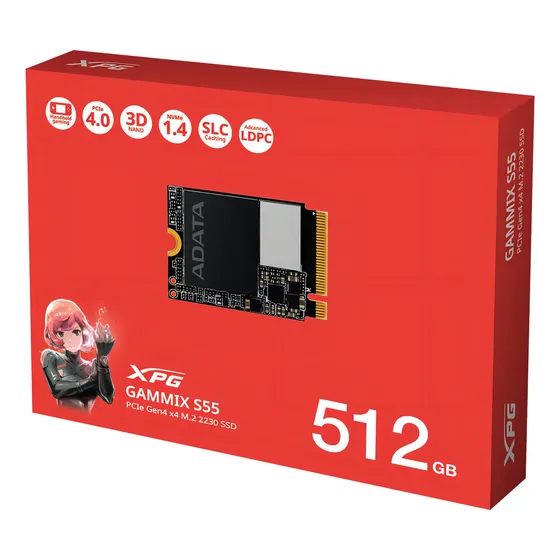 Disco Sólido Ssd Interno Xpg Sgammixs55-512g-c 512gb Negro