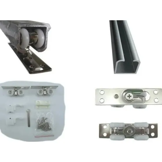Kit De Riel Para Puerta De Clóset Liviano 40kl
