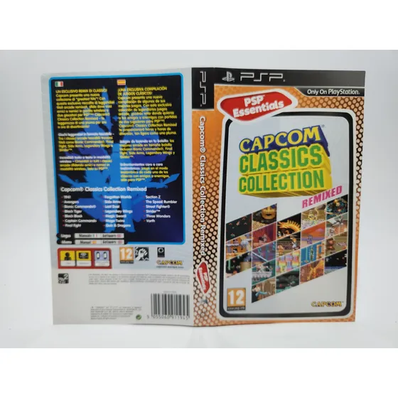 Encarte Capcom Classics Collection Remixed Original Sony Psp