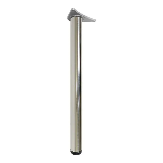 Pata Para Meson De Granito Cromada 2.5 Pul X 87cm