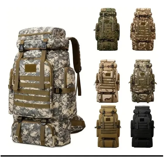 Bolso Morral Tactico De Camping 80l.
