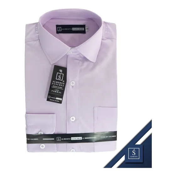 Camisa Corbata Unicolor Slim Fit 