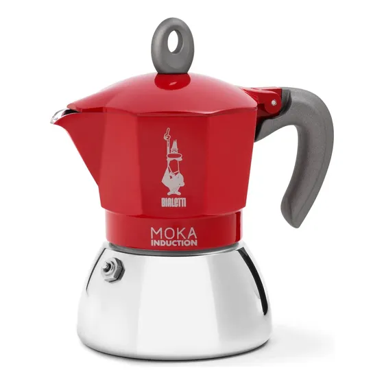 Moka Inducción Roja Bialetti 280 Ml 6 Tazas