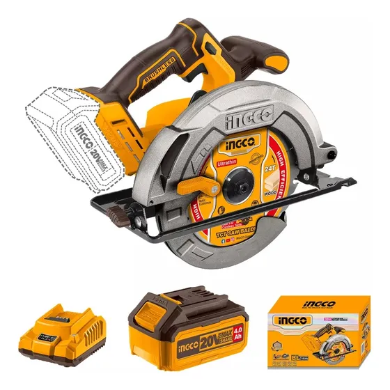 Sierra circular inalámbrica 20V 7 1/4 + bat 4Ah + carg - brushless