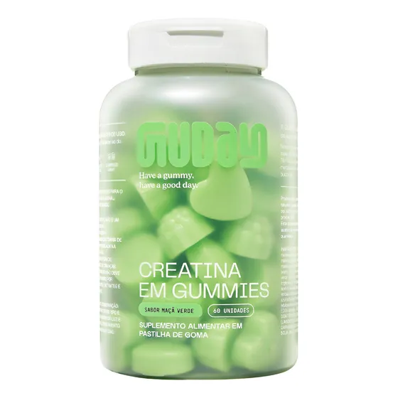 Guday Creatina Em Gummies Sabor Maçã Verde 60 Gomas