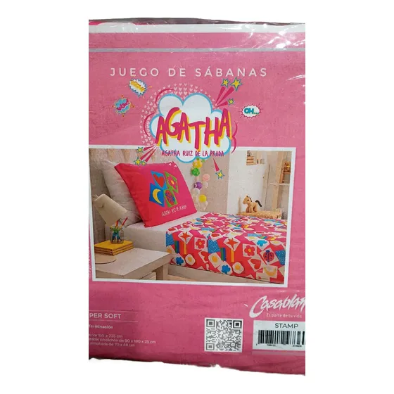 Juego De Sabanas Aghatha Ruiz Casablanca 1 1/2 Plaza Varios