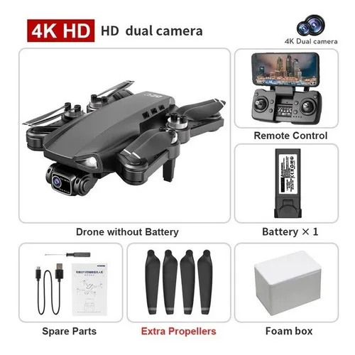 Drone Lyzrc L900 Pro Se Cámara dual 4k naranja negro 5 GHz Color negro negro