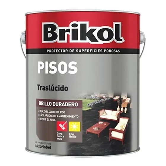 Pintura Impregnante Para Pisos Traslúcido Brikol 4 L