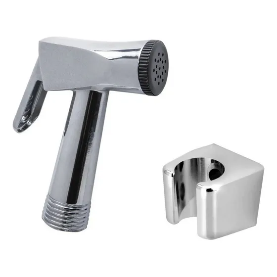 Gatilho Chuveirinho P/ Ducha Higiênica Suporte Cromado Metal