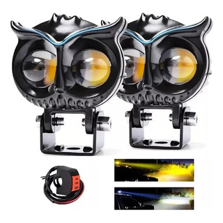 Par Faros Led Hi/lo Doble Color Auto Moto Exploradoras Par Faros Led Hi/lo Doble Color Auto Moto Exploradoras