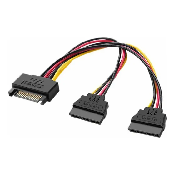 Cabo Adaptador Sata P/ Dual Duplo Sata Energia Alimentação