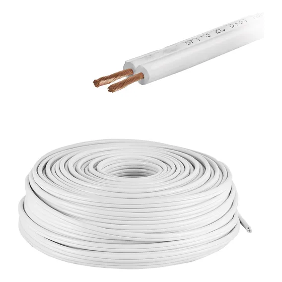 100 Mts Cable Tipo Pot Duplex Calibre 10 Flexible 100% Cobre Cubierta Blanco