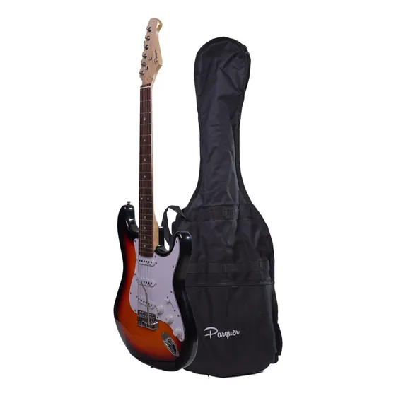 Guitarra Electrica Parquer Stratocaster Sunburst Con Funda Incluida Material Palo de rosa y Tilo