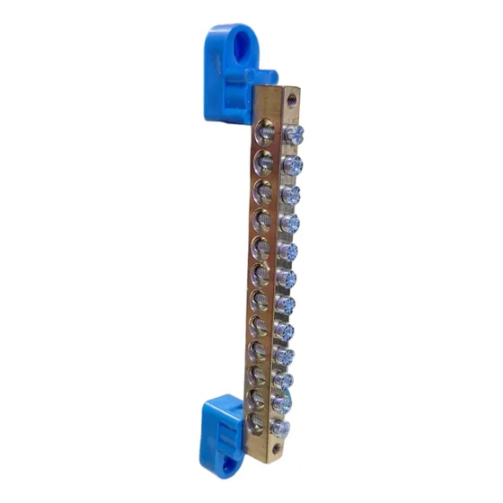 Bornera Para Neutro 12 Polos Azul Patas 9.3x1.5cm