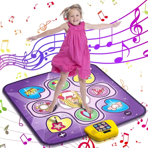 Dance Mat For Kids Portable Musical Dancing Challenge Bl [u