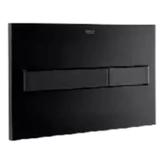 Tapa Tecla Roca Dual Deposito Embutir Negro Pl7