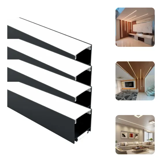 Perfil Led 20x24mm Para Fita Led 4 Metros Aluminio
